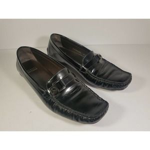 Stuart Weitzman Black Gloss Loafers
